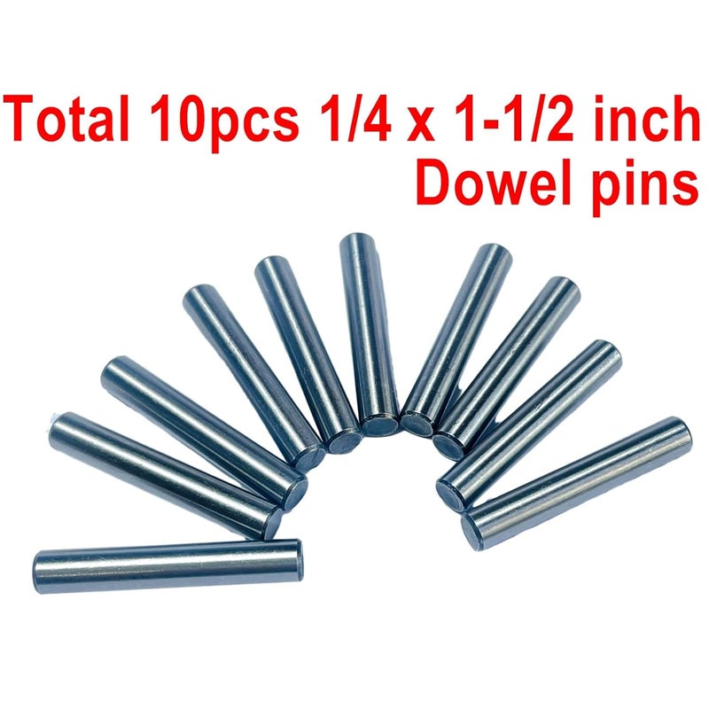 ZDingTech 10pcs 1/4 x 1-1/2 Dowel Pins,1/4 inch x 1-1/2 inch Metal Dowel pins Shelf Pegs,Support Shelves,Bearings Alloy Steel Wood Bunk Bed pegs - Image 2